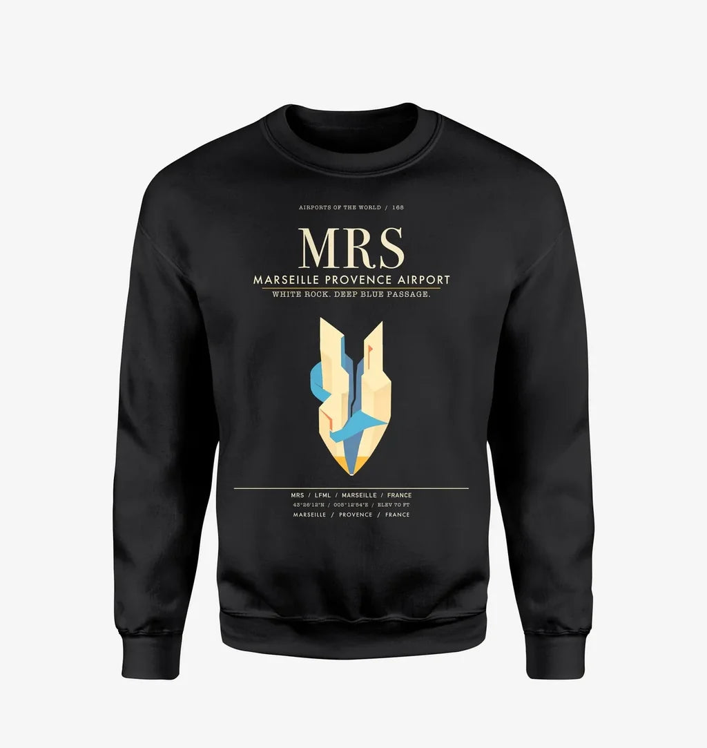 Marseille Provence Airport MRS Sweatshirt - Black