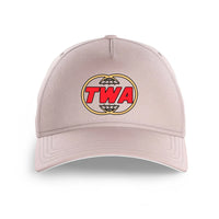 Thumbnail for Trans World Airlines (TWA) logo printed on pink cap