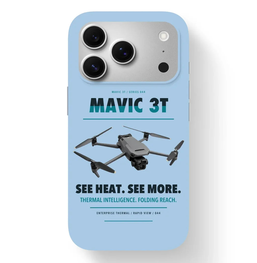 DJI Mavic 3 Thermal Case design on light blue iphone case