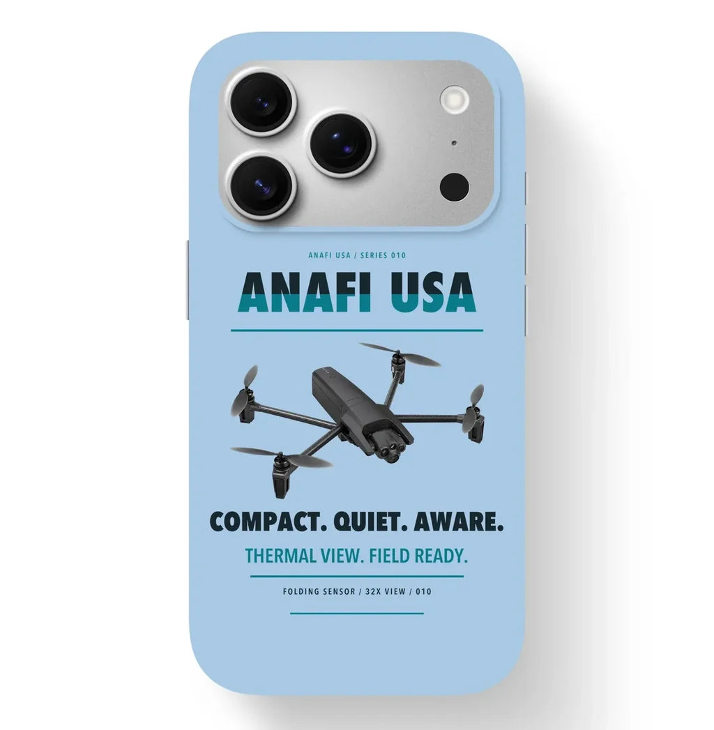 Parrot ANAFI USA Case design on light blue iphone case