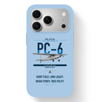 Thumbnail for Pilatus PC-6 Porter design on light blue magsafe iphone case, for iPhone 17 Pro