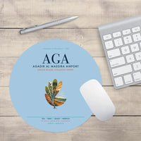 Thumbnail for Agadir Al Massira Airport (AGA) design on light blue round mouse pad