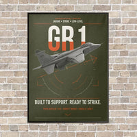 Thumbnail for SEPECAT Jaguar GR1 vertical canvas print - framed - green army background