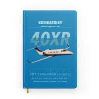 Thumbnail for Bombardier Learjet 40XR design on turquoise notebook