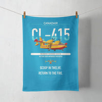 Thumbnail for Canadair CL-415 design on turquoise towel