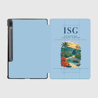 Thumbnail for Painushima Ishigaki Airport (ISG) design on light blue samsung tablet tablet case
