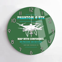 Thumbnail for DJI Phantom 4 RTK design on green no frame wall clock