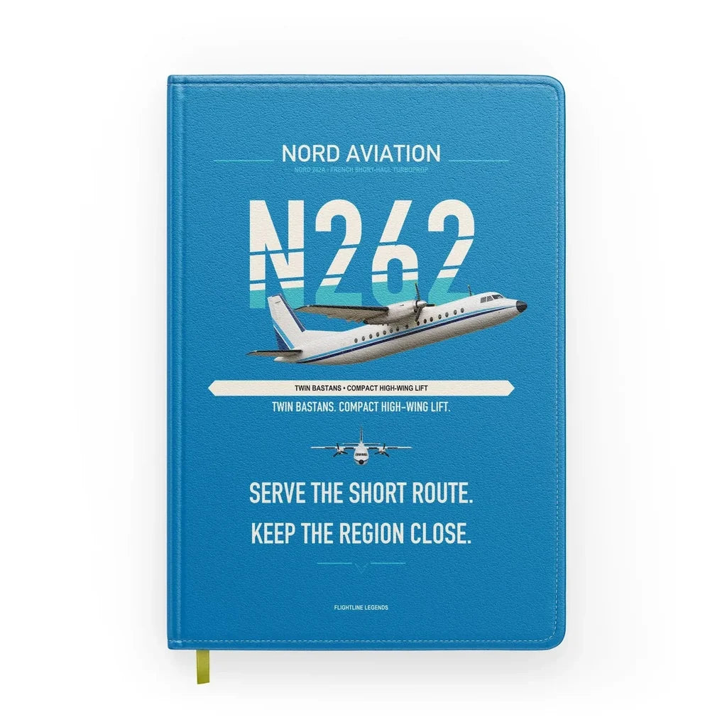 Nord 262A design on turquoise notebook