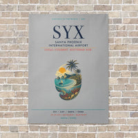 Thumbnail for Sanya Phoenix International Airport SYX vertical canvas print - no frame - light gray background