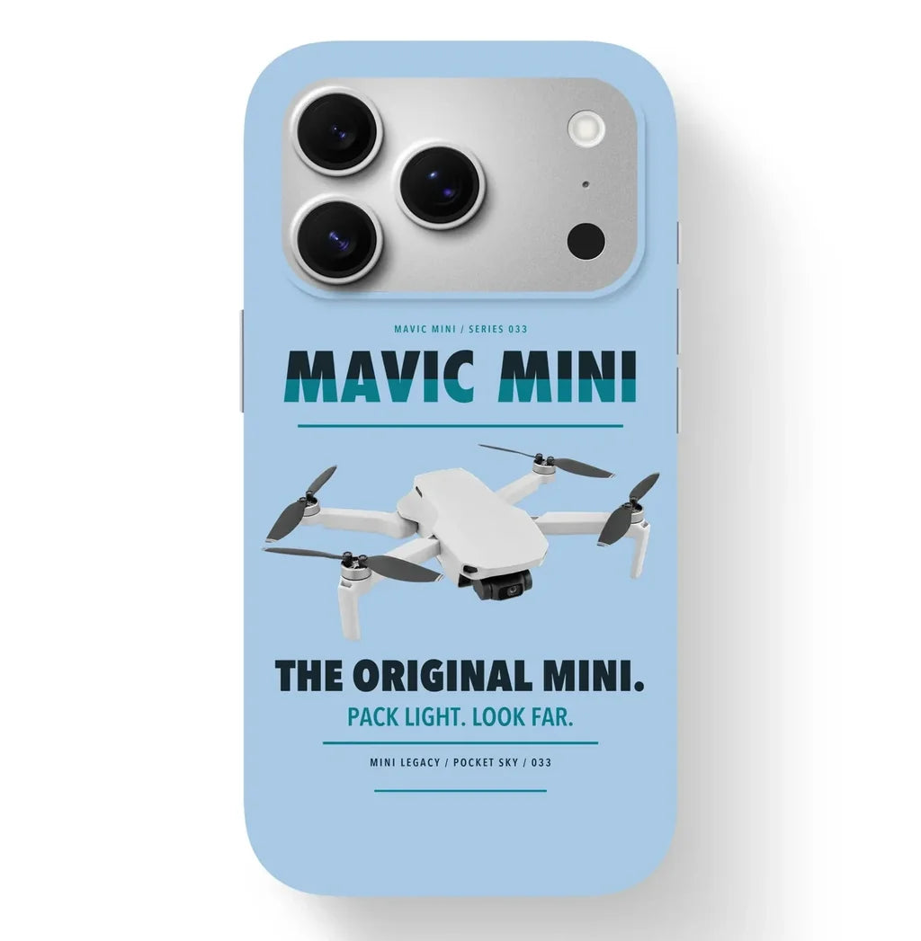 DJI Mavic Mini Case design on light blue iphone case