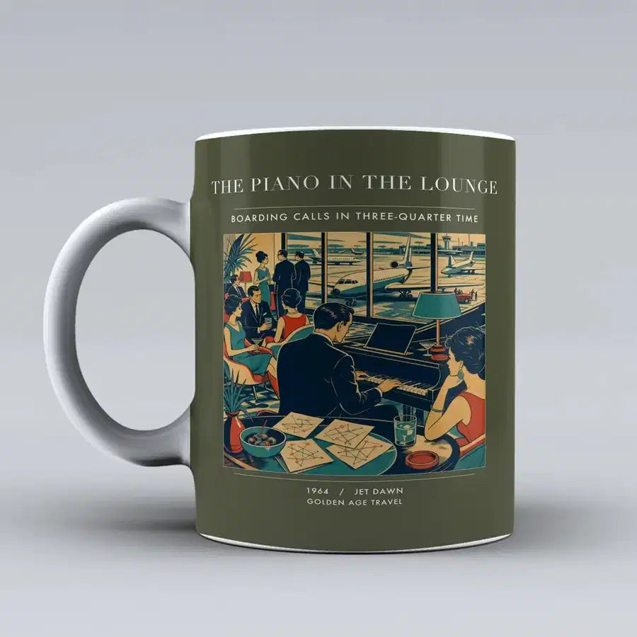 VINTAGE G4301 - The Piano In The Lounge - Ceramic Mug design on greenarmy