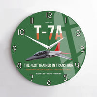 Thumbnail for T-7A Red Hawk design on green no frame wall clock