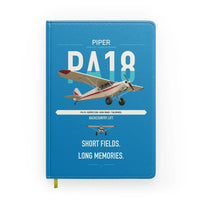 Thumbnail for Piper PA-18 Super Cub design on turquoise notebook