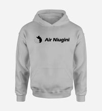 Thumbnail for Air Niugini Airlines logo printed on light gray hoodie