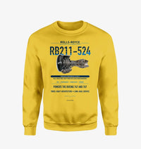 Thumbnail for RB211-524 design on yellow sweatshirt
