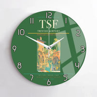 Thumbnail for Treviso Airport (TSF) design on green no frame wall clock