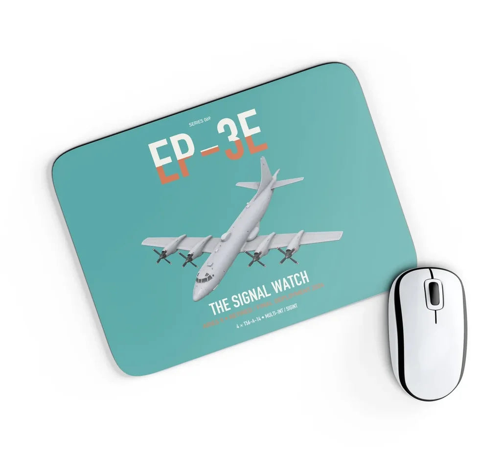 EP-3E ARIES II design on turquoise rectangle mouse pad