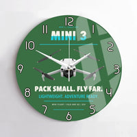 Thumbnail for DJI Mini 3 design on green no frame wall clock