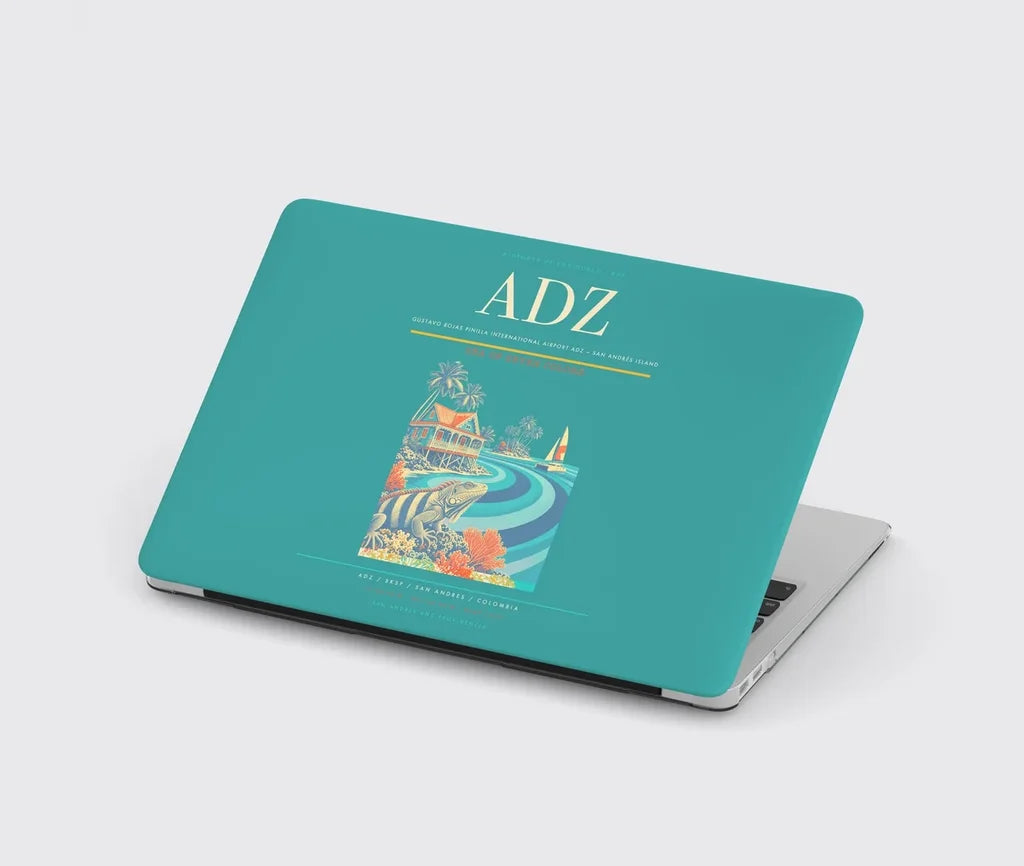 Gustavo Rojas Pinilla International Airport (ADZ) design on turquoise MacBook case