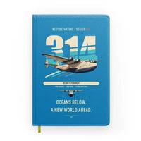 Thumbnail for Boeing 314 Clipper design on turquoise notebook