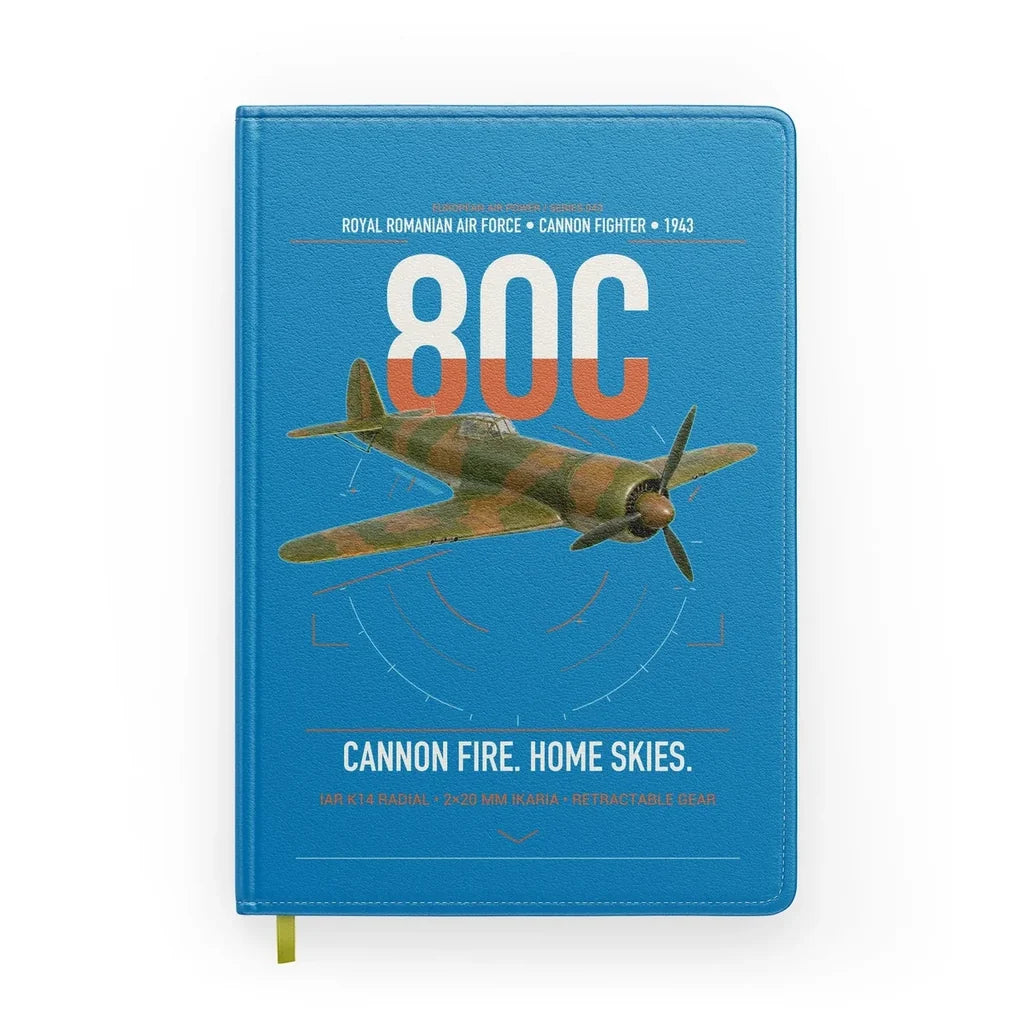 IAR 80C design on turquoise notebook