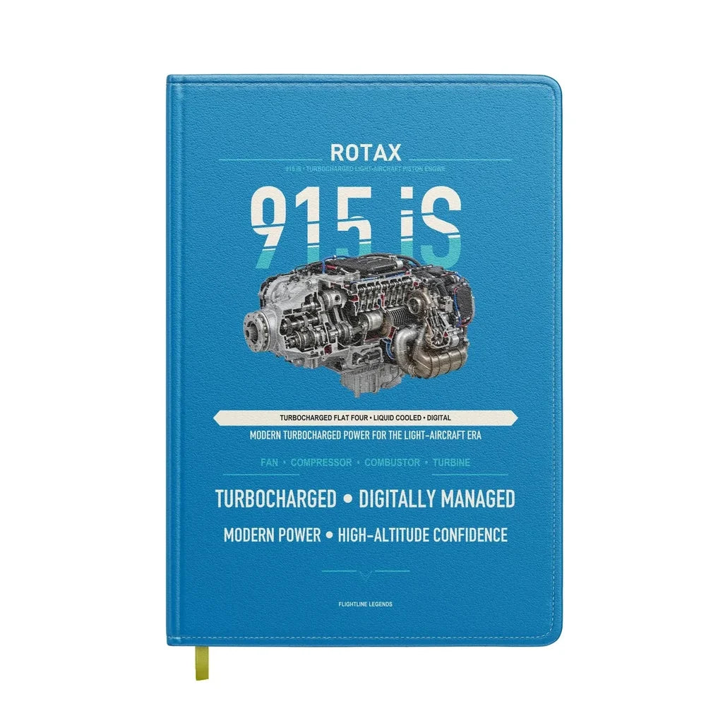 915 iS design on turquoise notebook