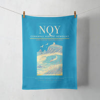 Thumbnail for Cornwall Airport Newquay (NQY) design on turquoise towel