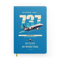 Thumbnail for Boeing 737 MAX 8 design on turquoise notebook