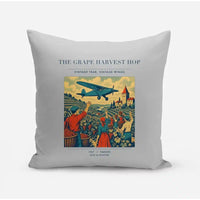 Thumbnail for VINTAGE G4445 - The Grape Harvest Hop - Designed Pillows design on lightgray