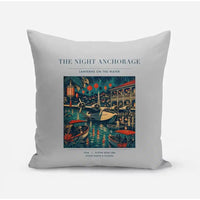 Thumbnail for VINTAGE G4063 - The Night Anchorage - Designed Pillows design on lightgray