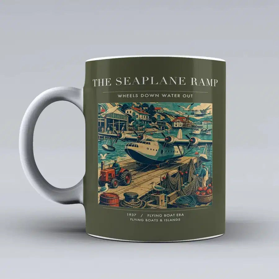 VINTAGE G4068 - The Seaplane Ramp - Ceramic Mug design on greenarmy
