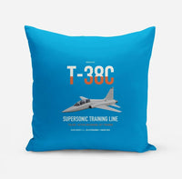 Thumbnail for T-38C Talon design on turquoise pillow