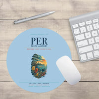 Thumbnail for Perth Airport (PER) design on light blue round mouse pad