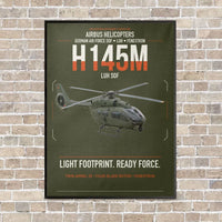 Thumbnail for Airbus Helicopters H145M LUH SOF vertical canvas print - framed - green army background