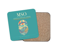 Thumbnail for Missoula Montana Airport (MSO) design on turquoise 1 piece coaster