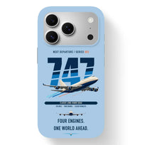 Thumbnail for Boeing 747-400 design on light blue magsafe iphone case