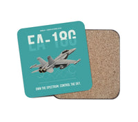 Thumbnail for EA-18G Growler design on turquoise 1 piece coaster