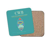 Thumbnail for Afonso Pena International Airport (CWB) design on turquoise 1 piece coaster