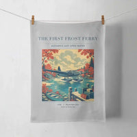 Thumbnail for VINTAGE G4433 - The First Frost Ferry - Designed Towels design on lightgray