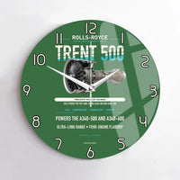Thumbnail for TRENT 500 design on green no frame wall clock