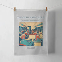 Thumbnail for VINTAGE G4229 - The Cabin Radio Hour - Designed Towels design on lightgray