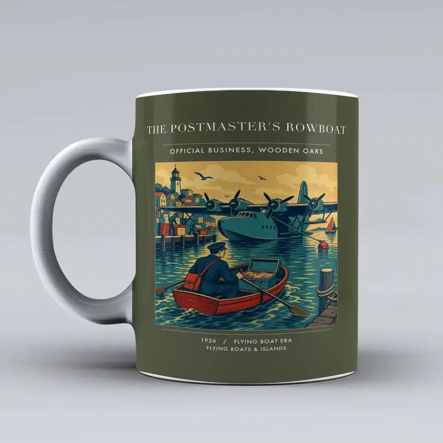 VINTAGE G4278 - The Postmaster's Rowboat - Ceramic Mug design on greenarmy