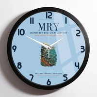Thumbnail for Monterey Regional Airport (MRY) design on light blue framed wall clock