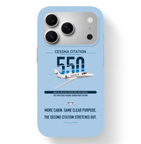 Thumbnail for Cessna Citation 550 - Citation II design on light blue magsafe iphone case, for iPhone 17 Pro