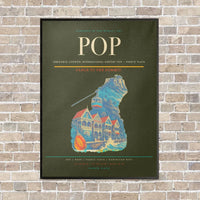 Thumbnail for Gregorio Luperón International Airport POP — Puerto Plata vertical canvas print - framed - green army background
