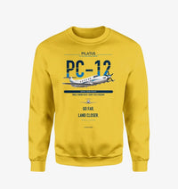 Thumbnail for Pilatus PC-12 PRO design on yellow sweatshirt