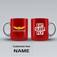 Thumbnail for Customisable Eat Sleep Fly Mug - view 9