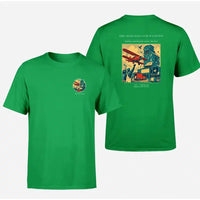 Thumbnail for VINTAGE G4451 - The Grain Elevator Waypoint - Double-Side T-Shirt design on green double side t shirt