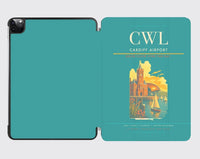 Thumbnail for Cardiff Airport (CWL) design on turquoise ipad tablet case