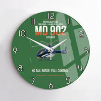 Thumbnail for MD Helicopters MD 902 Explorer design on green no frame wall clock